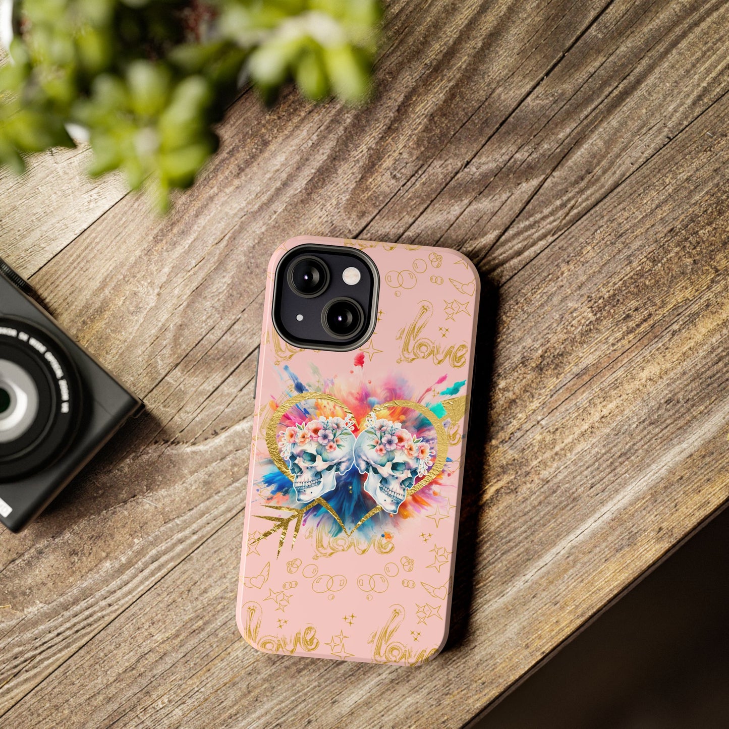 Love is Golden Watercolor (pink) - Tough Phone Cases