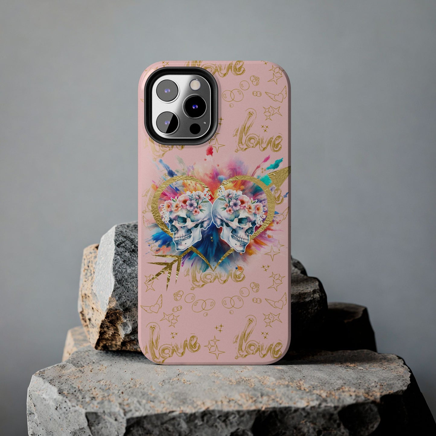 Love is Golden Watercolor (pink) - Tough Phone Cases