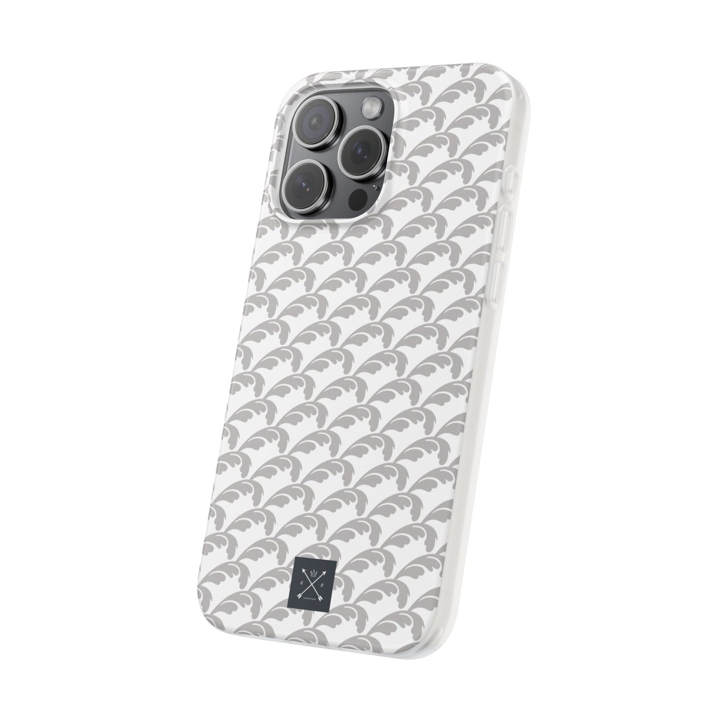 Beautiful Beloved Flourish (silver/white) - Flexi Phone Cases
