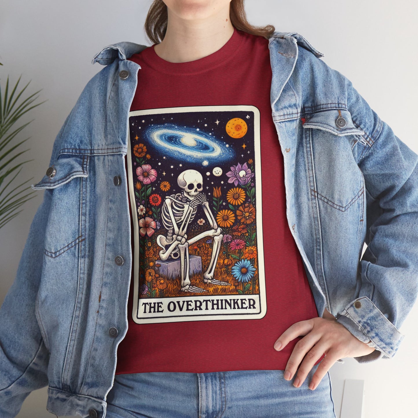 The Overthinker Skeletal Tarot - Unisex T-shirt