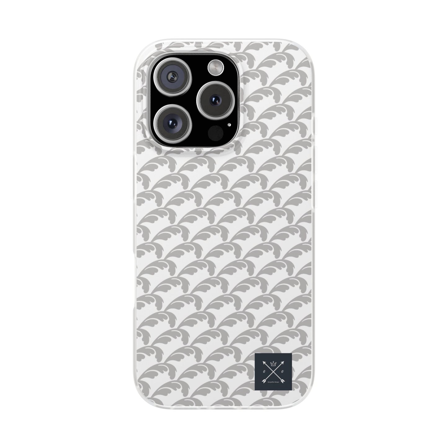 Beautiful Beloved Flourish (silver/white) - Flexi Phone Cases