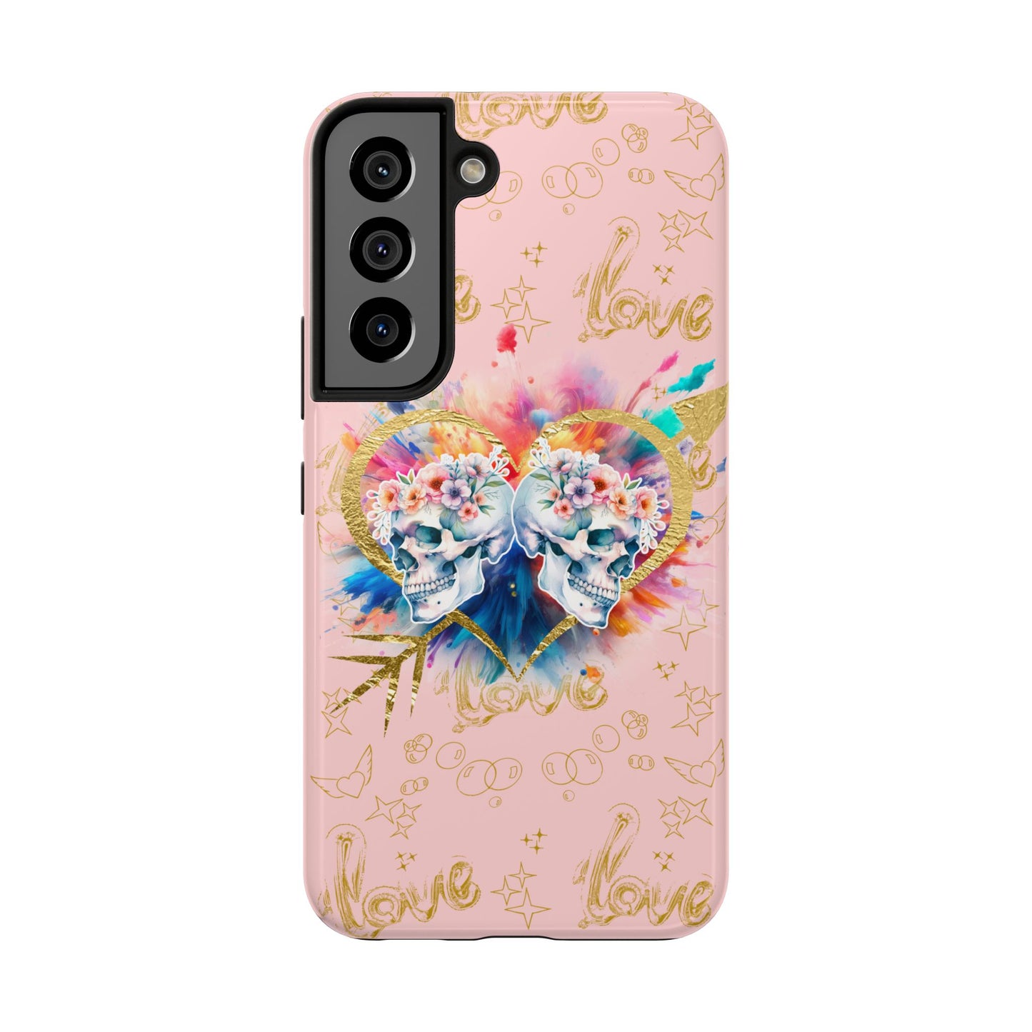 Love is Golden Watercolor (pink) - Tough Phone Cases