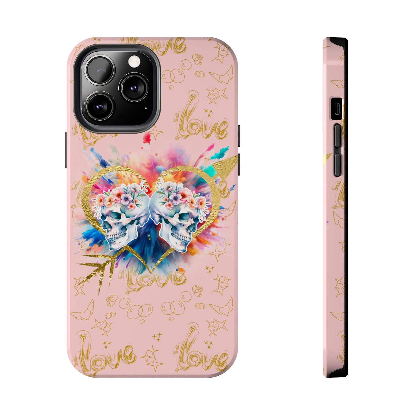 Love is Golden Watercolor (pink) - Tough Phone Cases