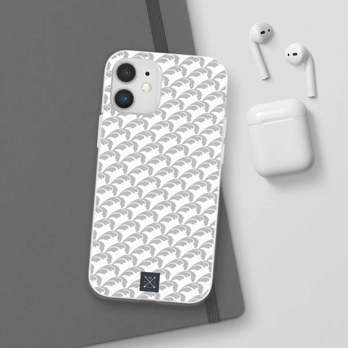 Beautiful Beloved Flourish (silver/white) - Flexi Phone Cases