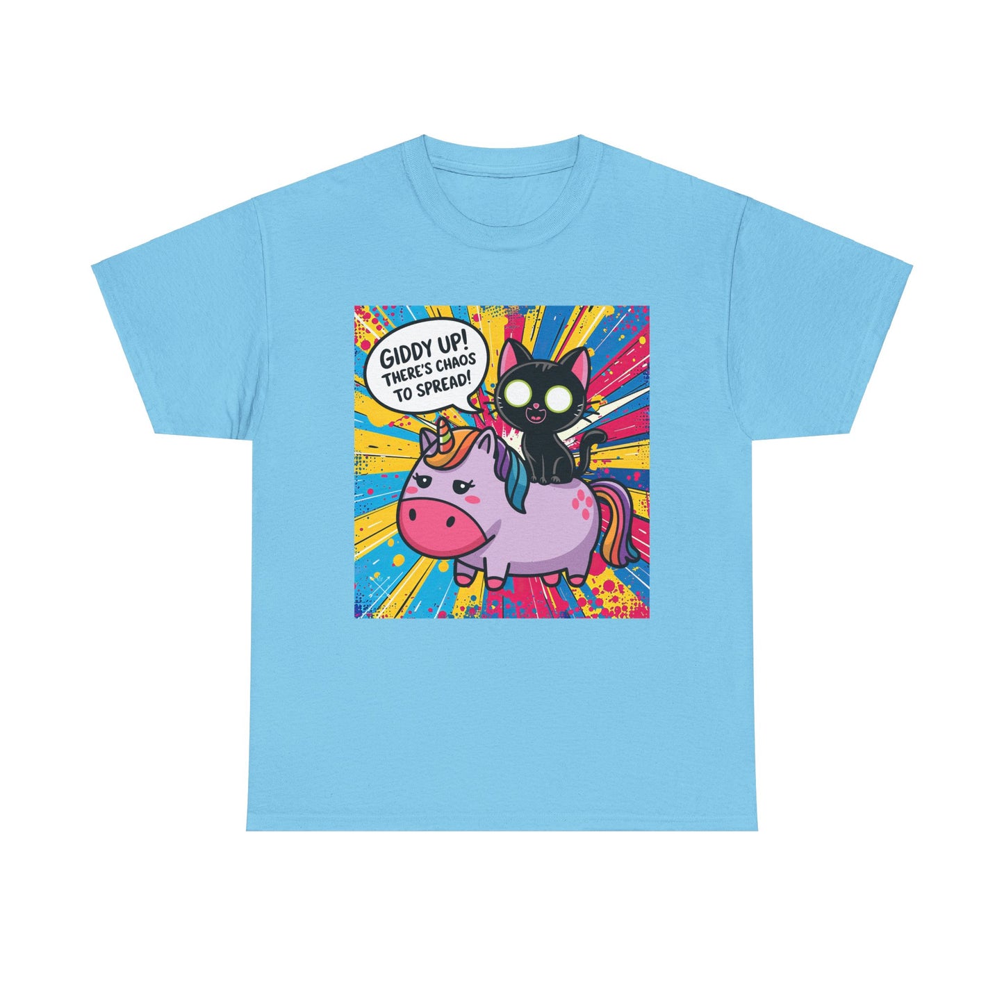 Giddy Up There’s Chaos To Spread - Unisex Heavy Cotton Tee