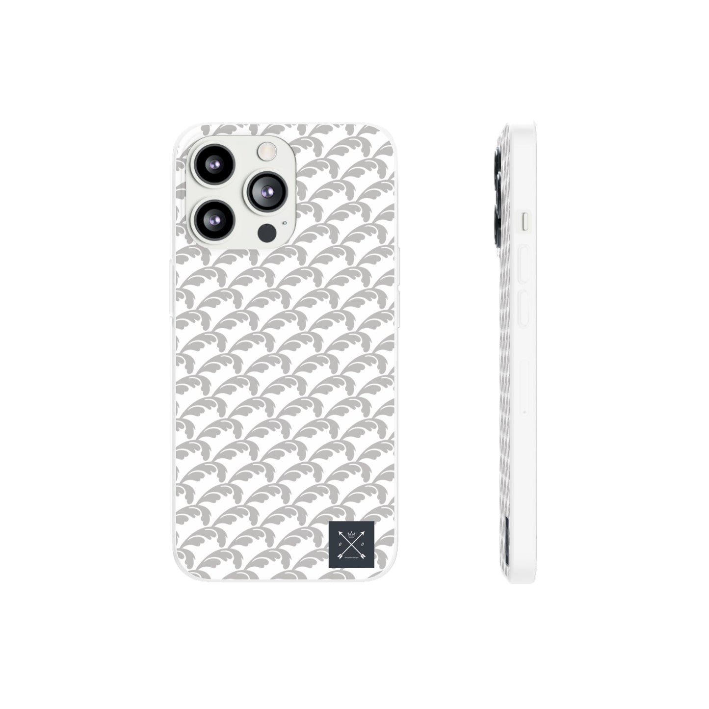 Beautiful Beloved Flourish (silver/white) - Flexi Phone Cases