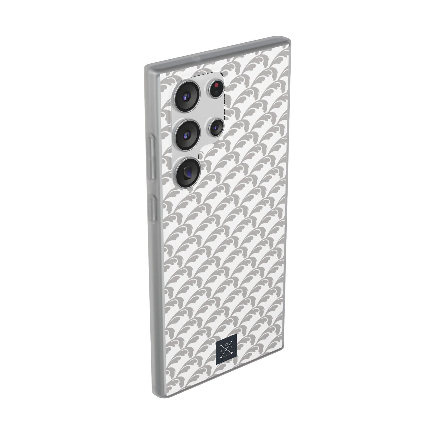 Beautiful Beloved Flourish (silver/white) - Flexi Phone Cases