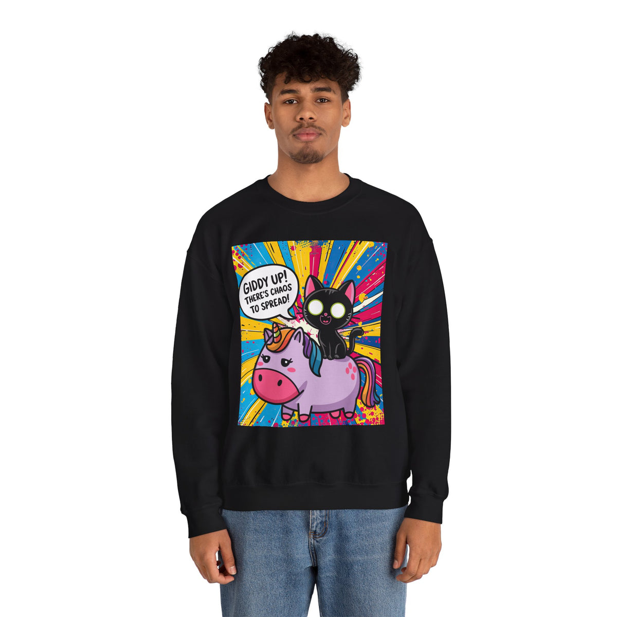 Giddy Up There's Chaos to Spread - Crewneck Sweatshirt