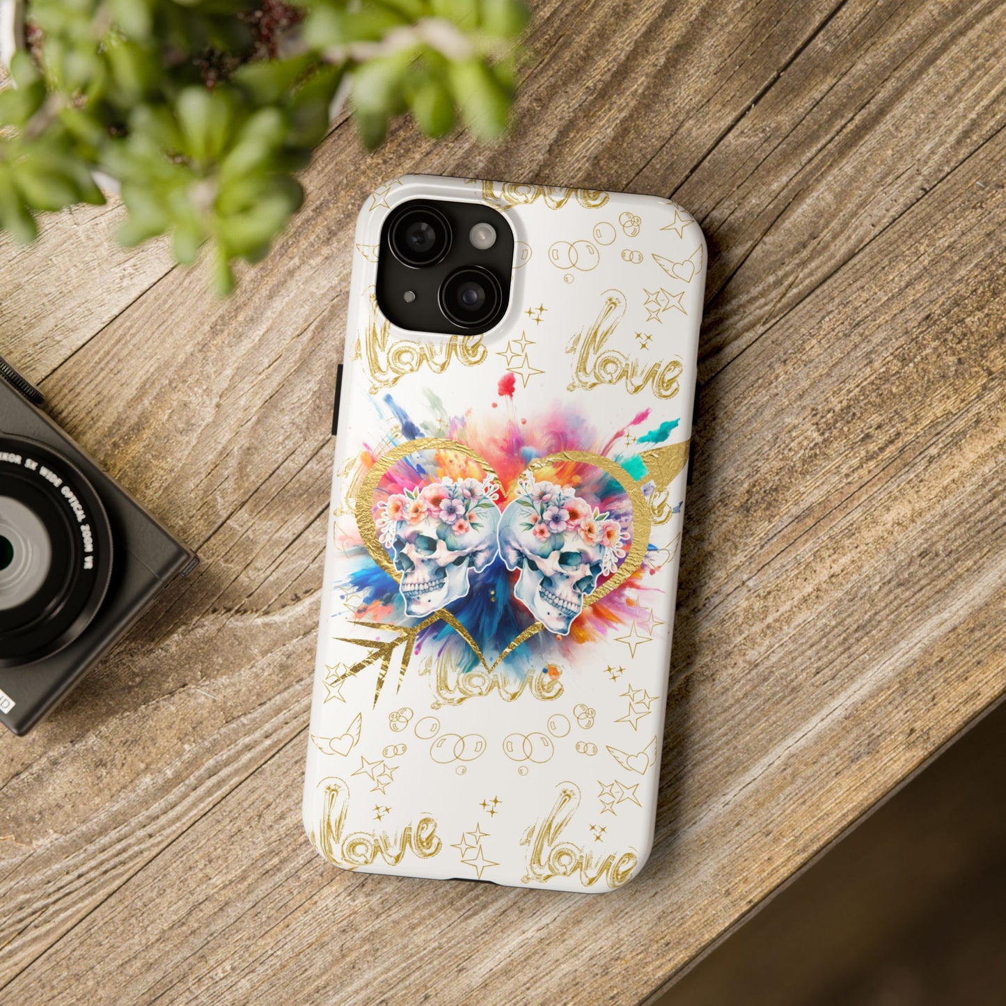Love is Golden Watercolor - Tough Phone Cases