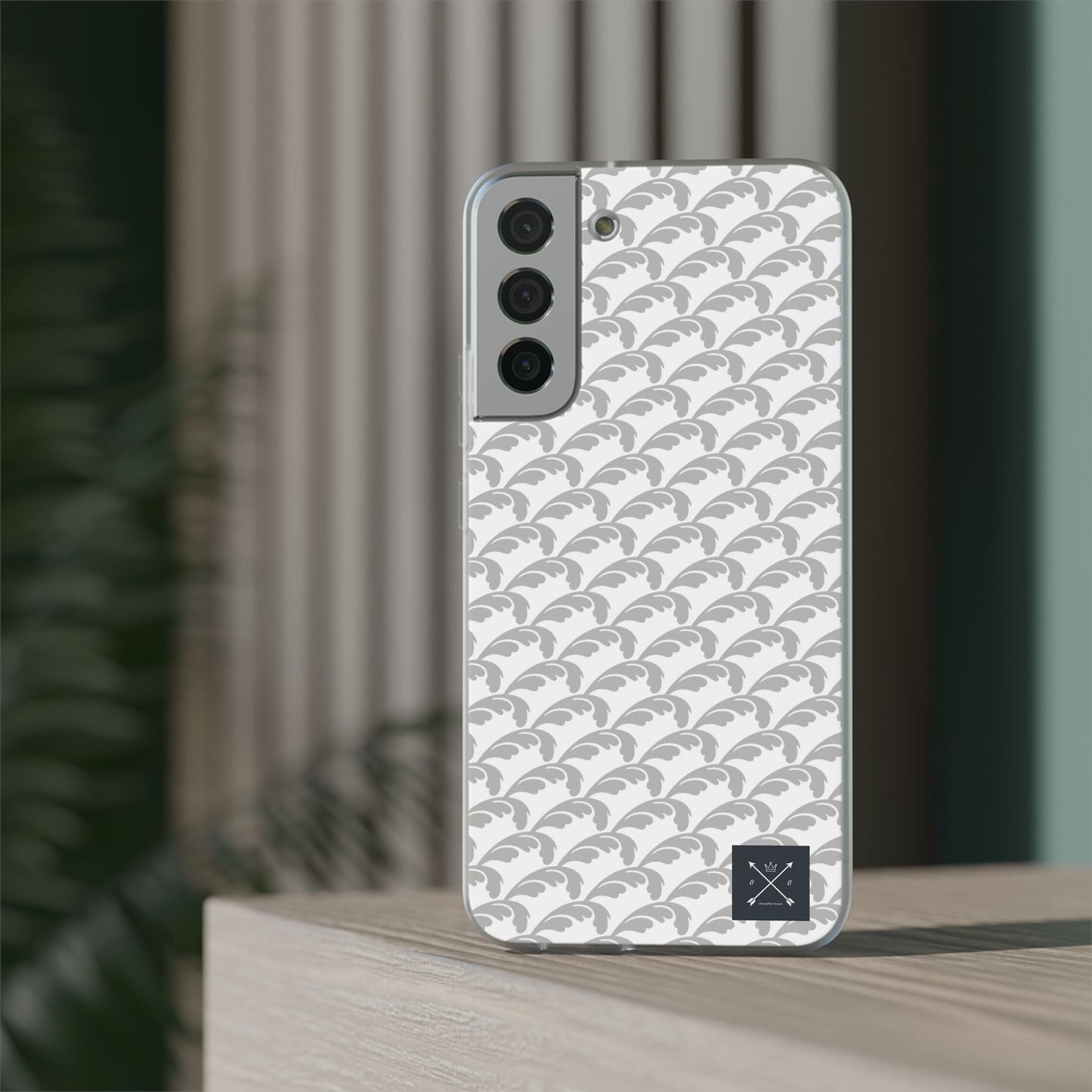 Beautiful Beloved Flourish (silver/white) - Flexi Phone Cases