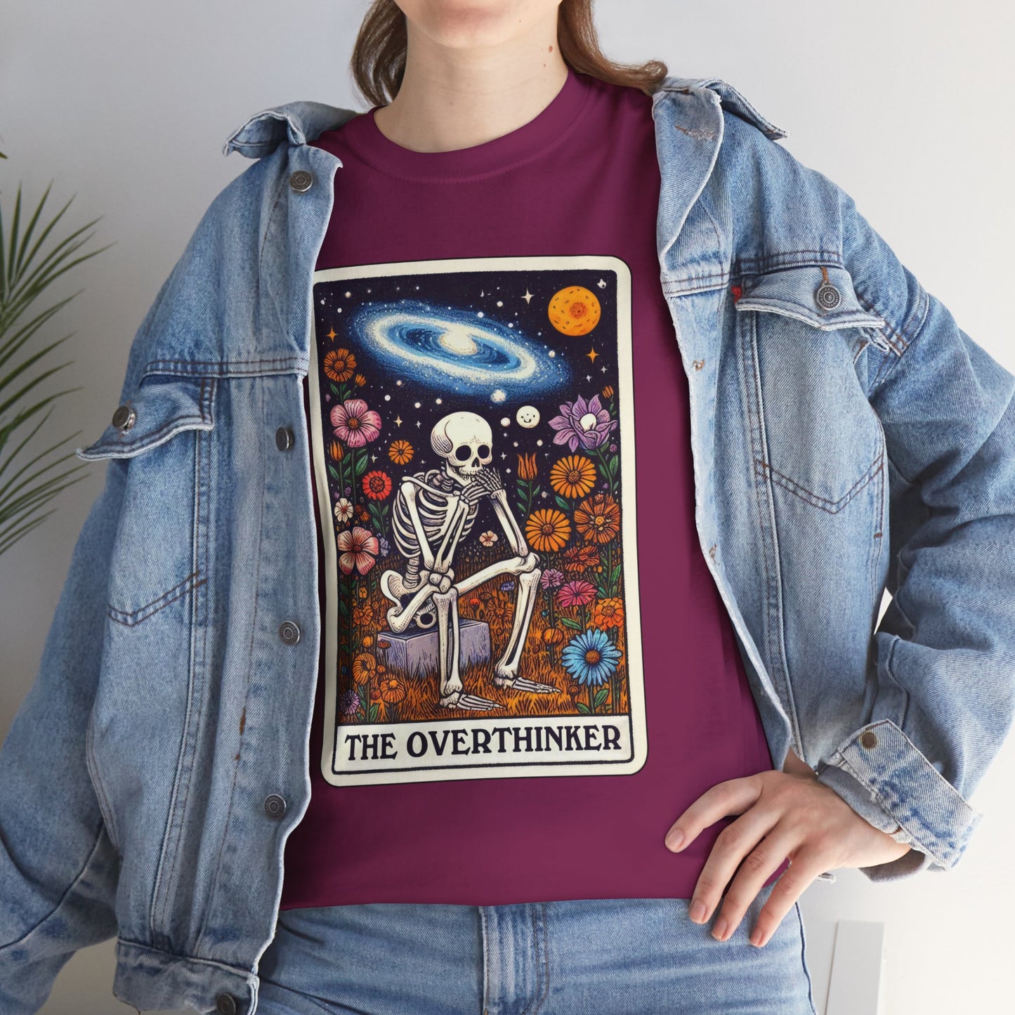 The Overthinker Skeletal Tarot - Unisex T-shirt