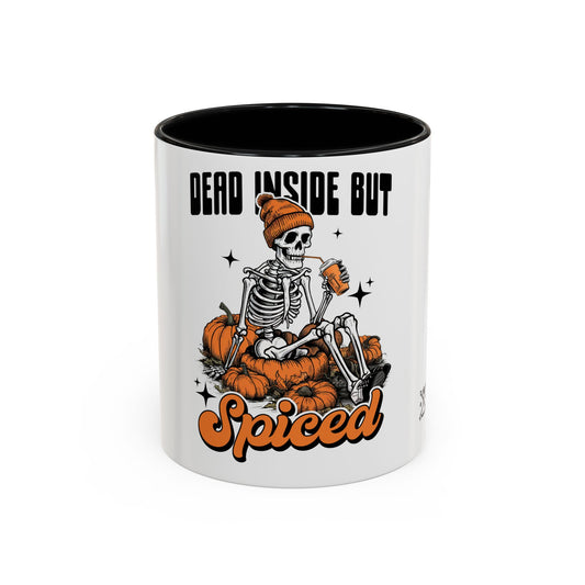 Dead Inside But Spiced - Accent Coffee Mug (11, 15oz)