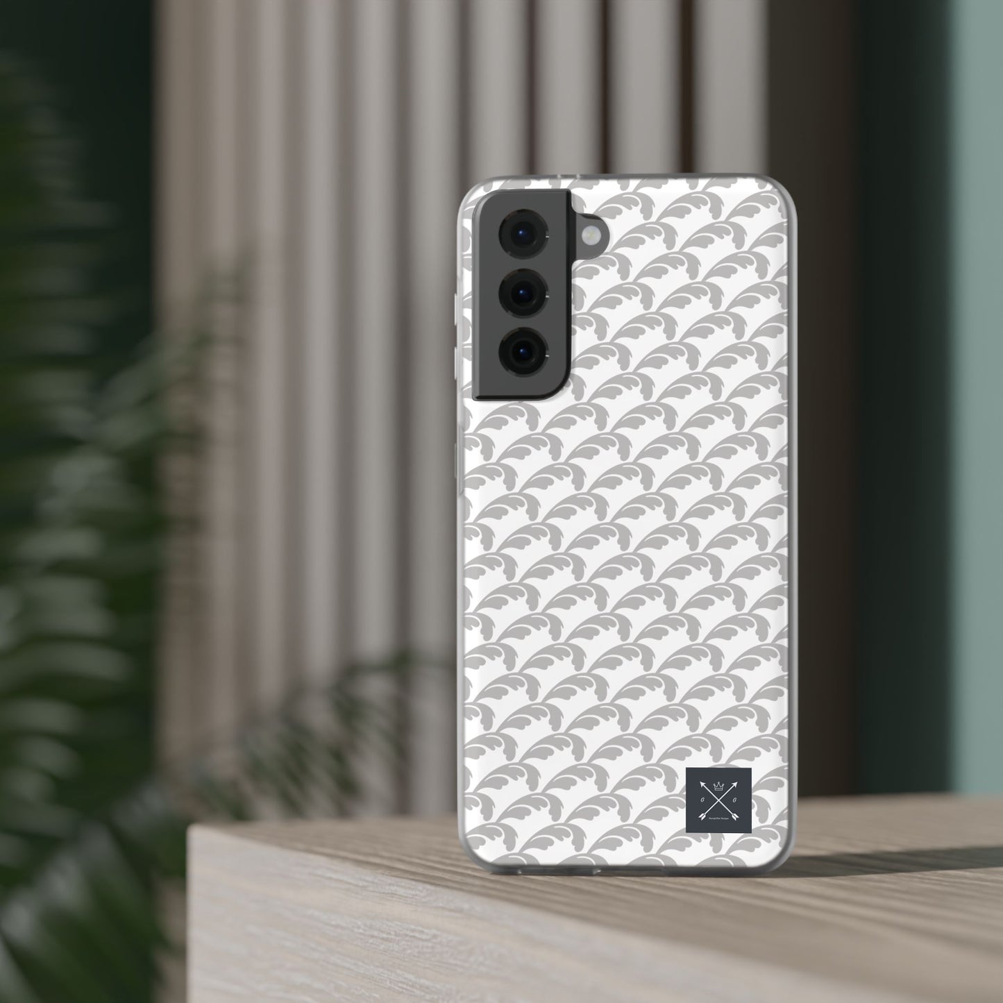 Beautiful Beloved Flourish (silver/white) - Flexi Phone Cases