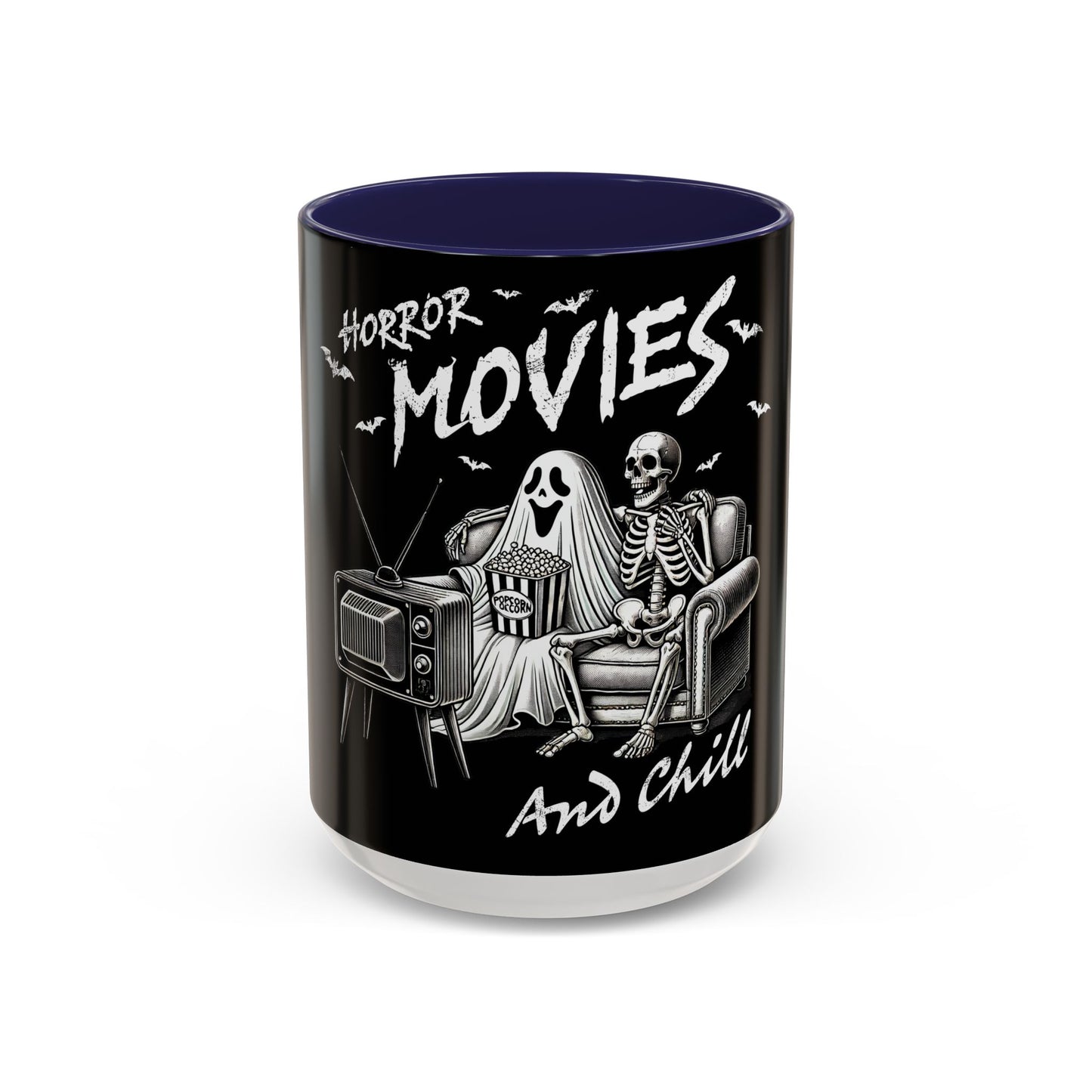 Horror Movies and Chill - Accent Coffee Mug (11, 15oz)