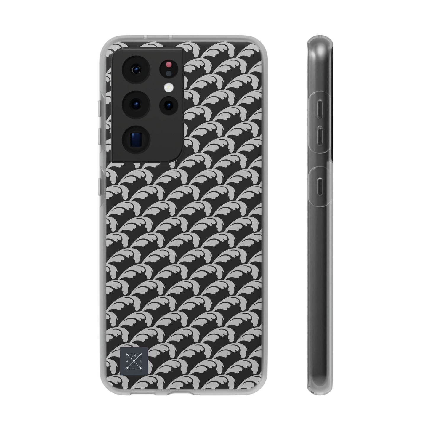 Beautiful Beloved Flourish (silver/black) - Flexi Phone Cases