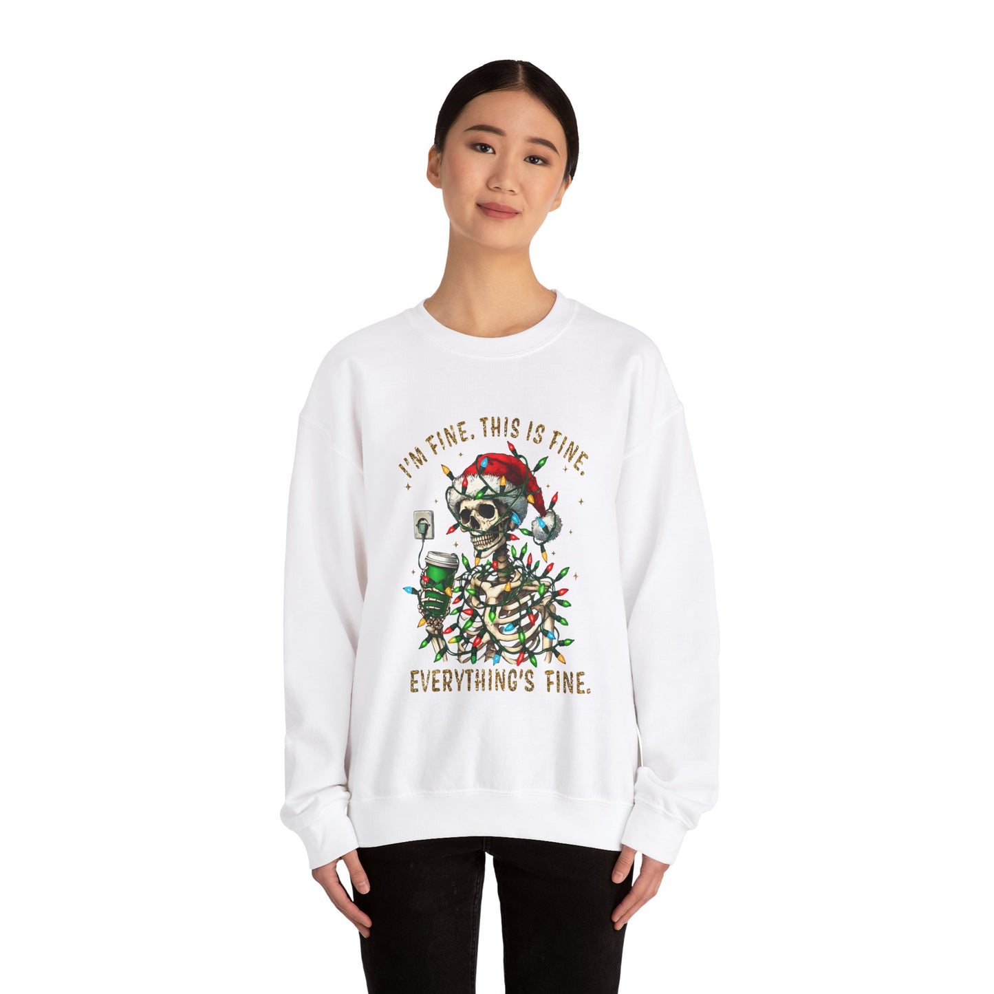 I'm Fine. This Is Fine. Everything Is Fine. - Unisex Heavy Blend™ Crewneck Sweatshirt