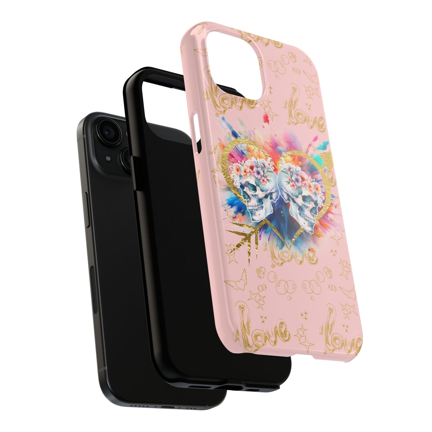 Love is Golden Watercolor (pink) - Tough Phone Cases