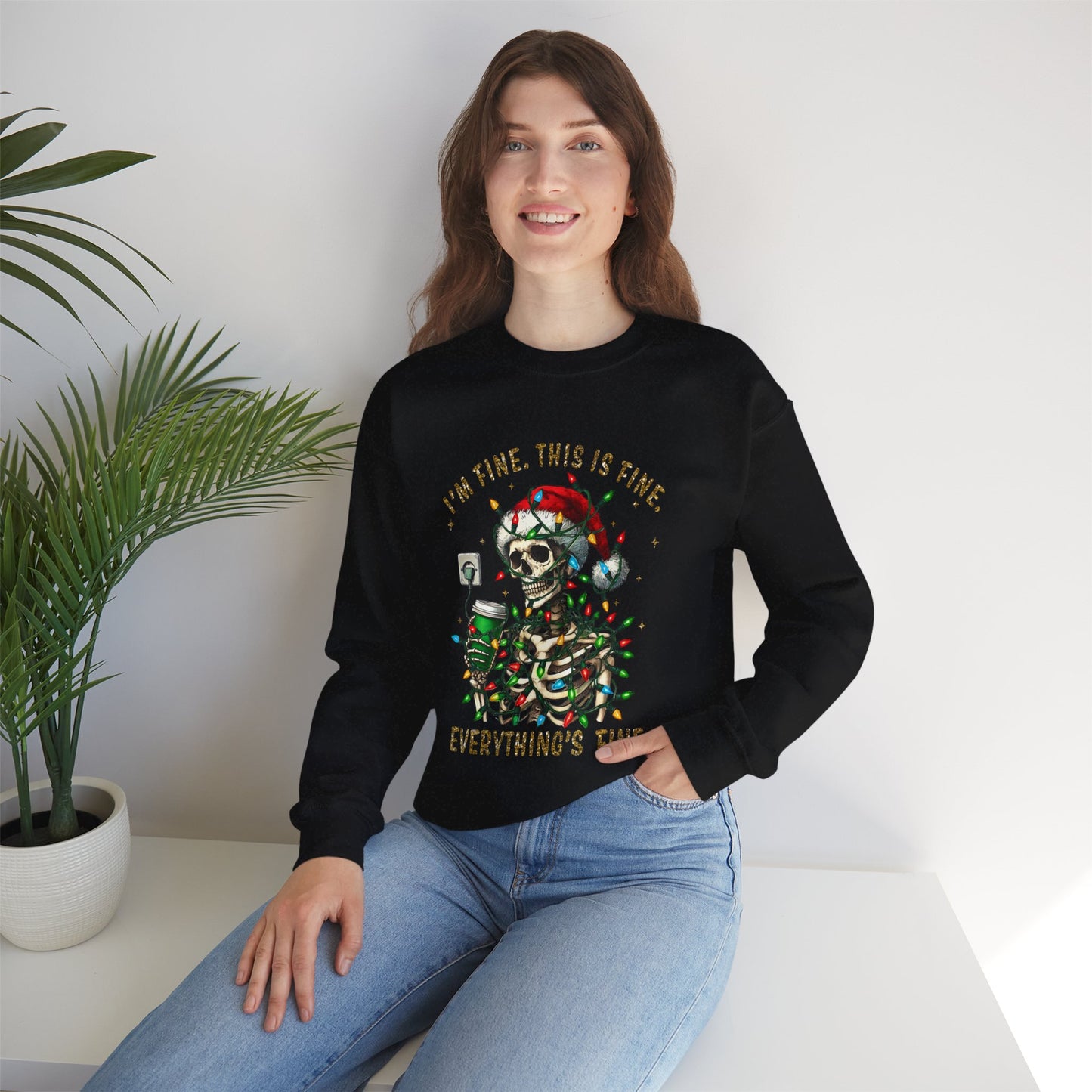 I'm Fine. This Is Fine. Everything Is Fine. - Unisex Heavy Blend™ Crewneck Sweatshirt
