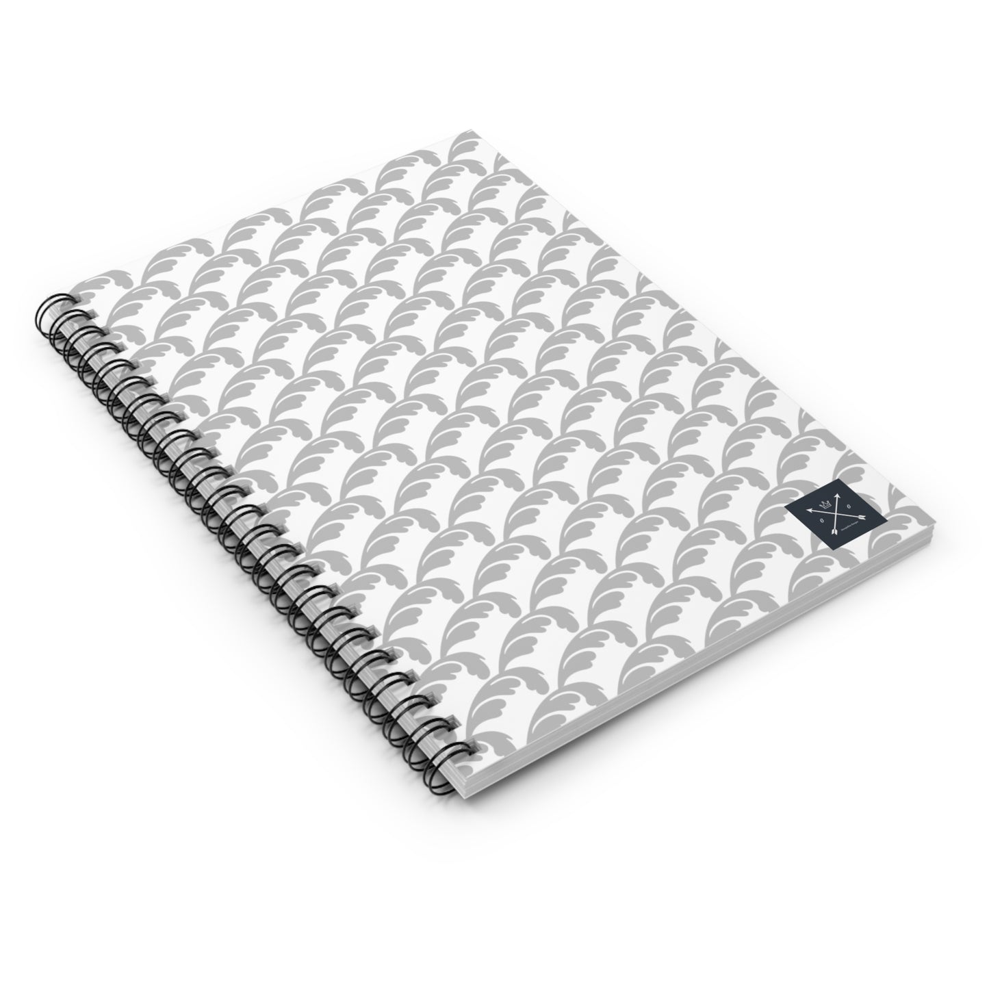 Beautiful Beloved Flourish (silver/white) - Spiral Notebook - Ruled Line