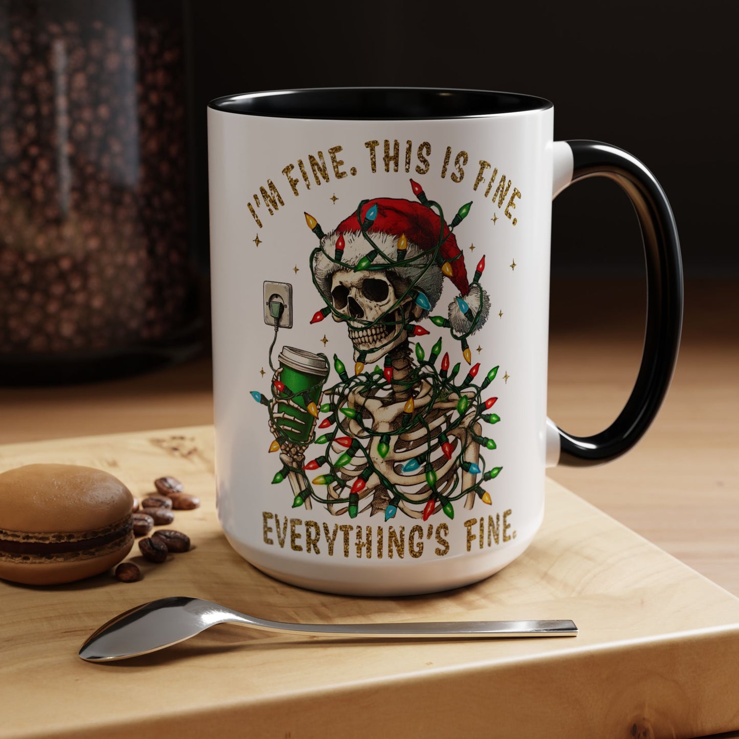 I'm Fine. This Is Fine. Everything Is Fine. - Accent Coffee Mug (11, 15oz)