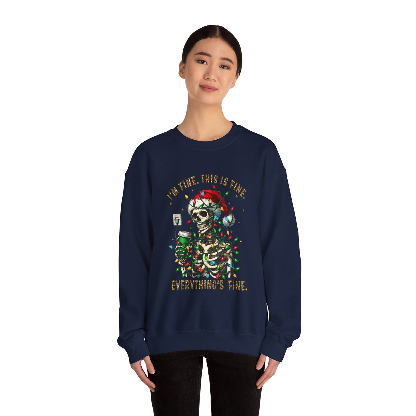 I'm Fine. This Is Fine. Everything Is Fine. - Unisex Heavy Blend™ Crewneck Sweatshirt