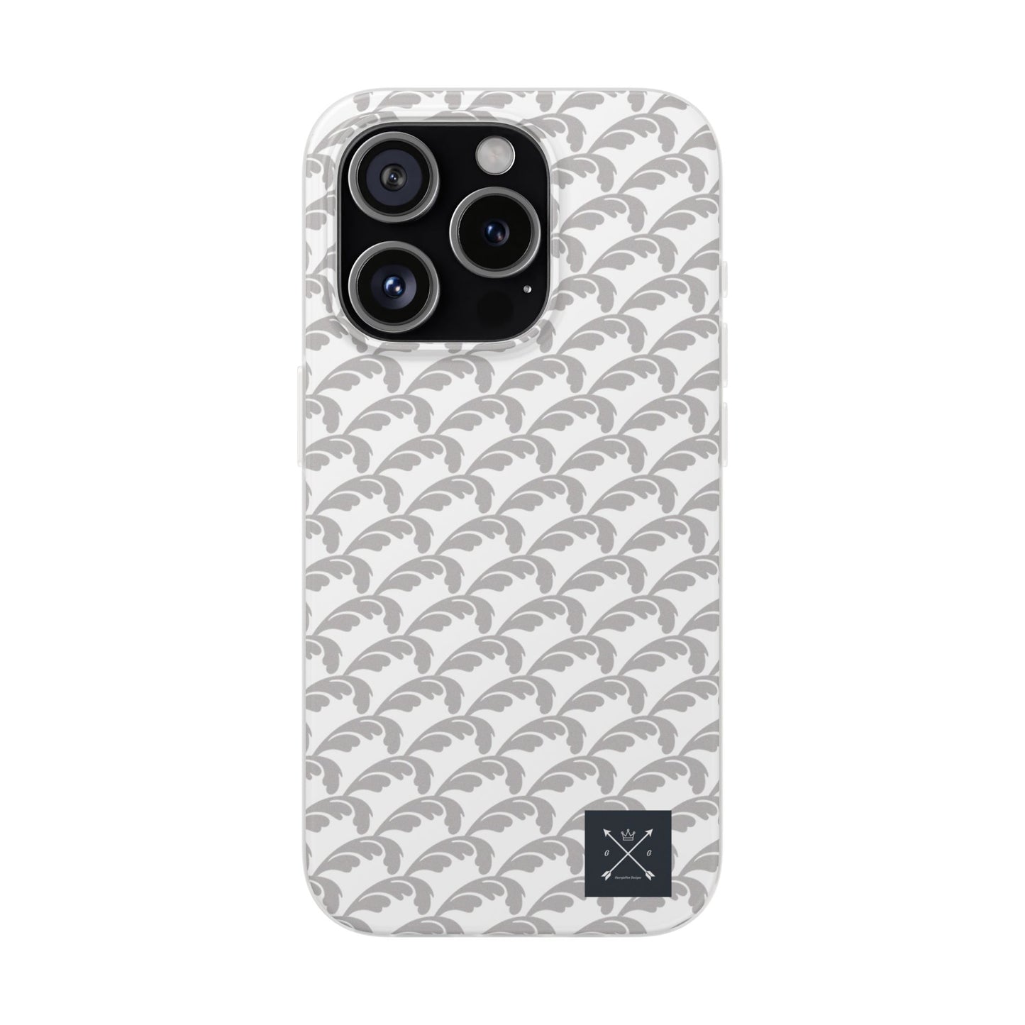 Beautiful Beloved Flourish (silver/white) - Flexi Phone Cases