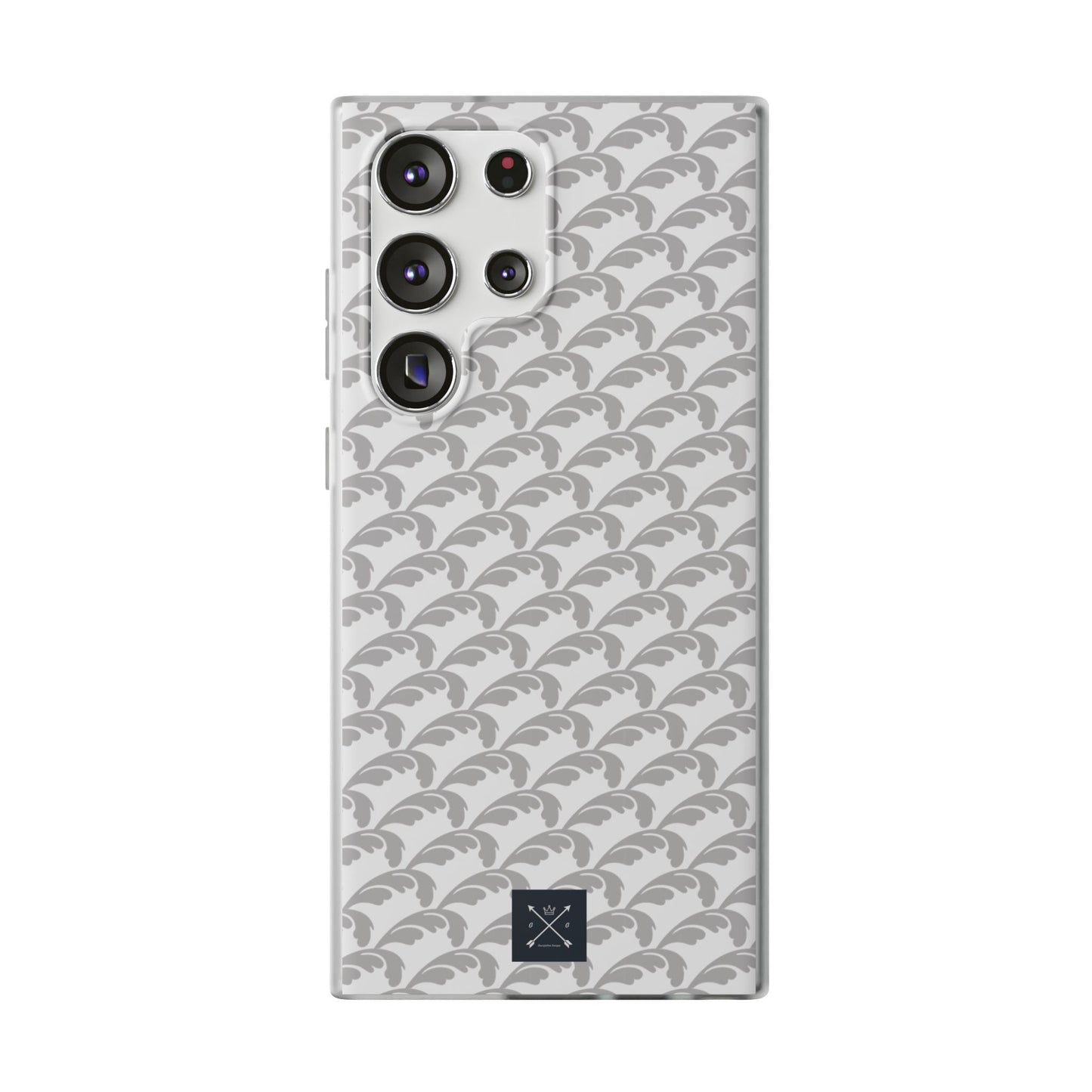 Beautiful Beloved Flourish (silver/white) - Flexi Phone Cases
