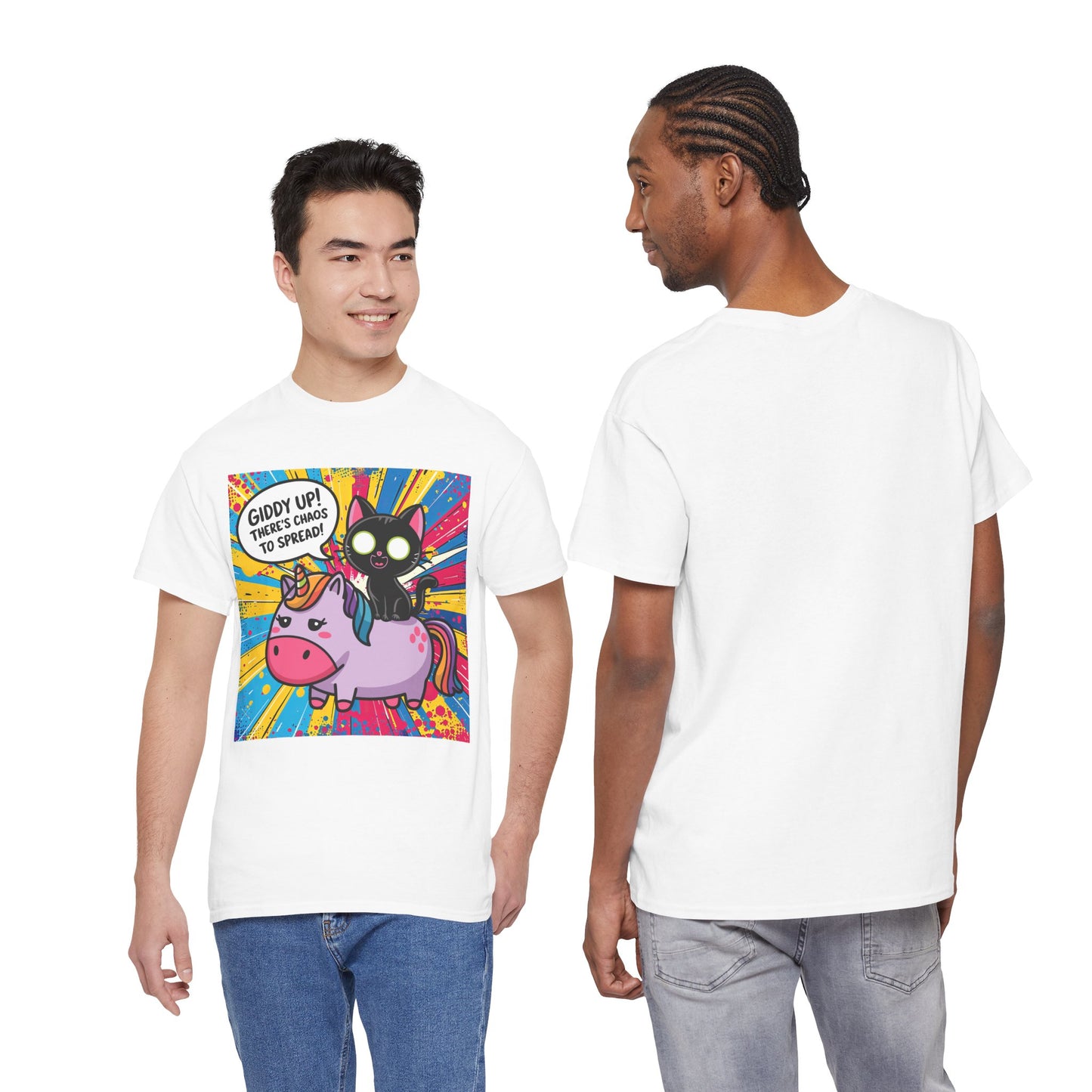 Giddy Up There’s Chaos To Spread - Unisex Heavy Cotton Tee