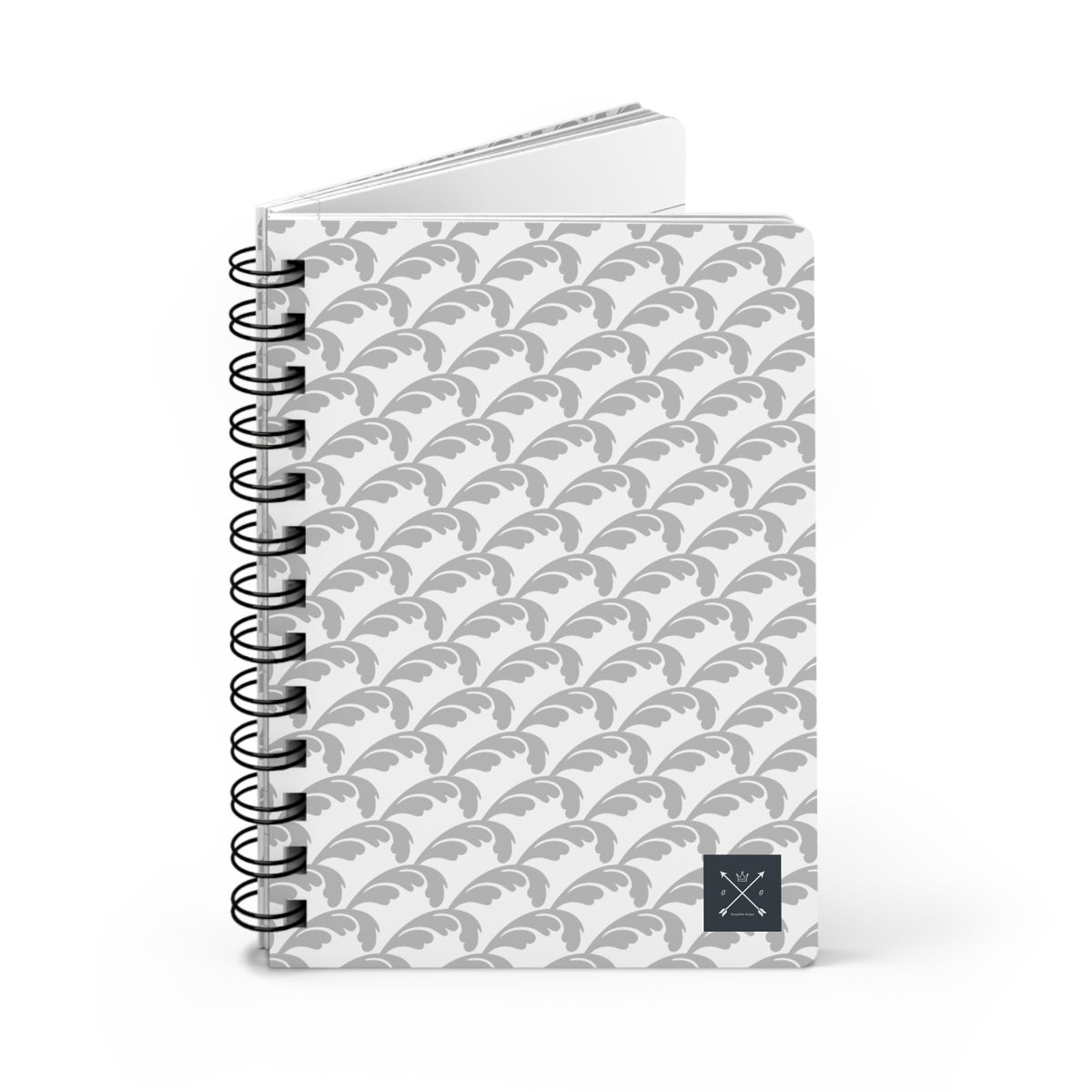 Beautiful Beloved One - Spiral Notebook - Ruled Line - silver/wht