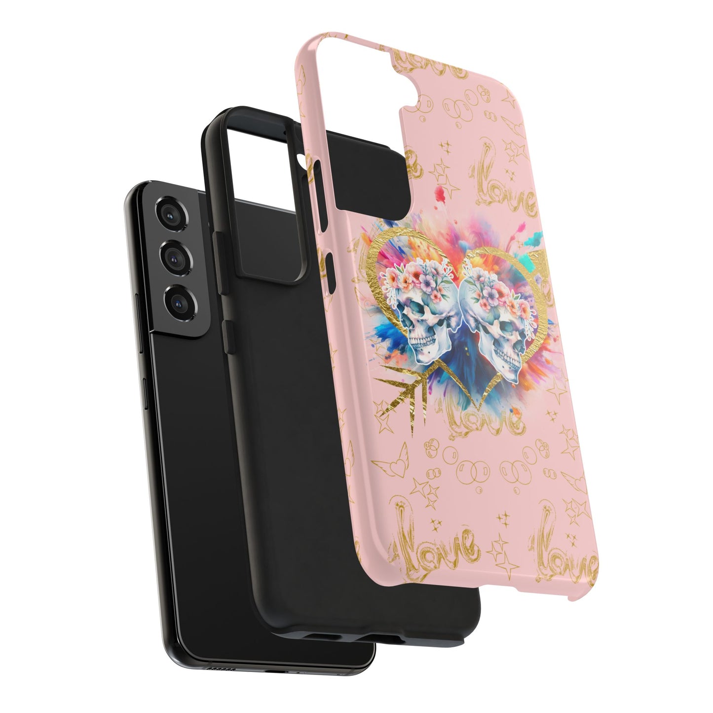 Love is Golden Watercolor (pink) - Tough Phone Cases