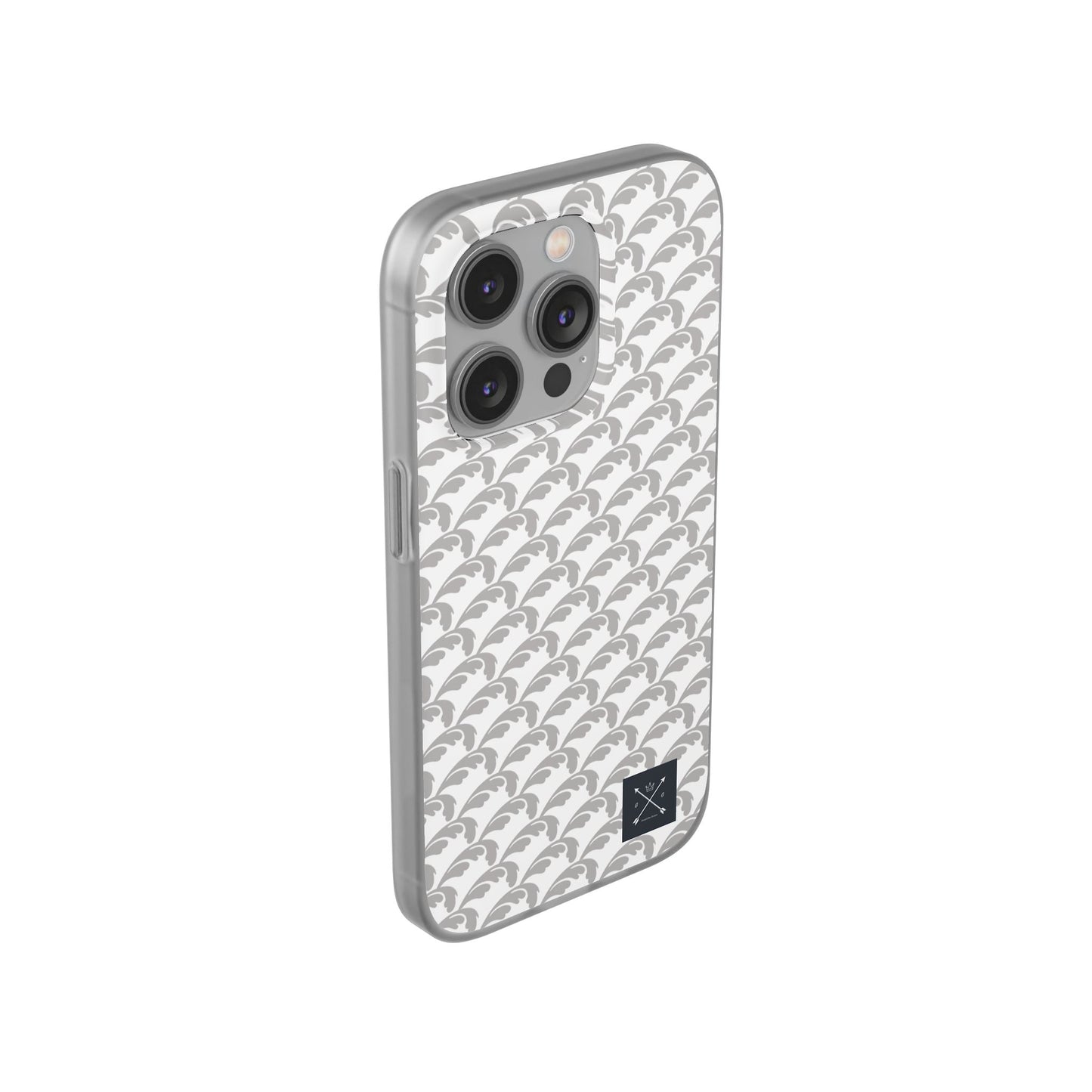 Beautiful Beloved Flourish (silver/white) - Flexi Phone Cases