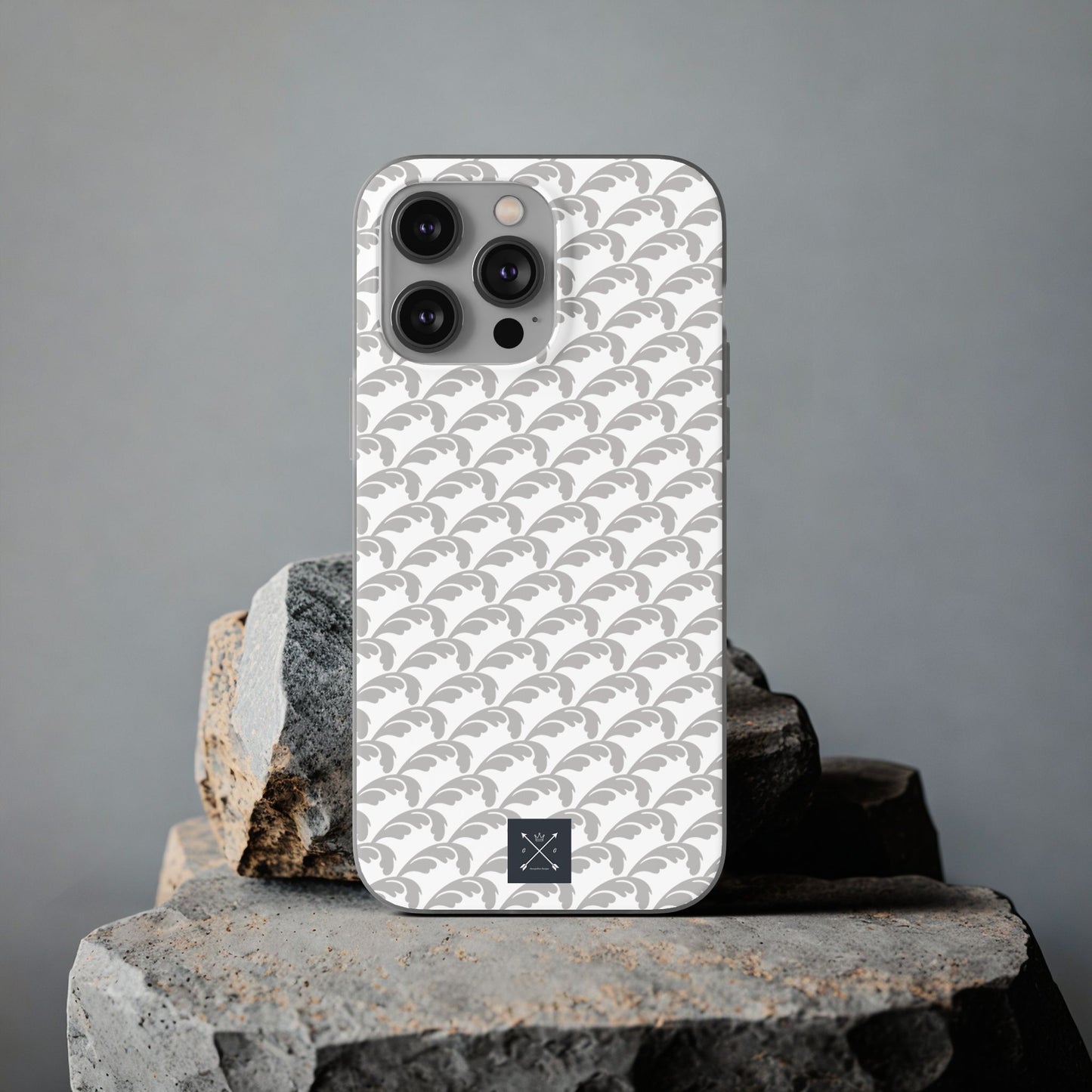 Beautiful Beloved Flourish (silver/white) - Flexi Phone Cases