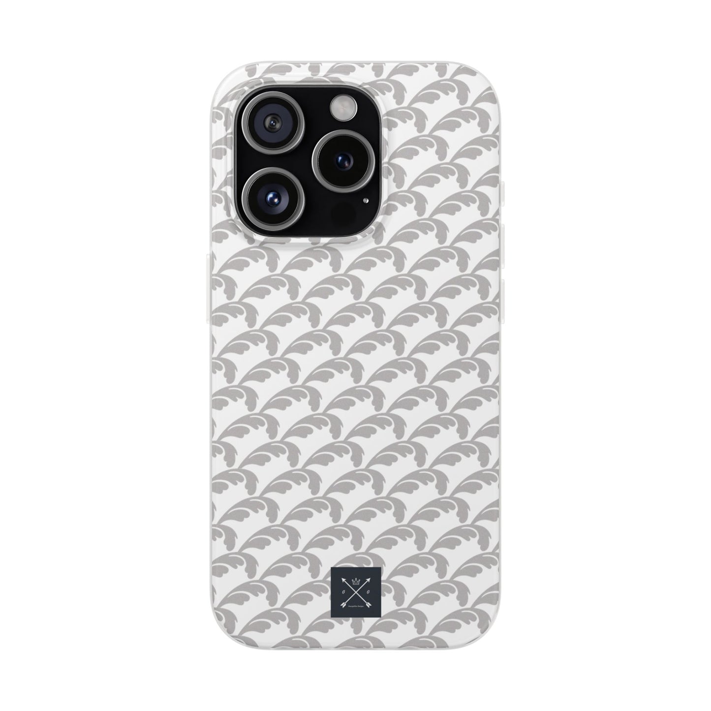 Beautiful Beloved Flourish (silver/white) - Flexi Phone Cases
