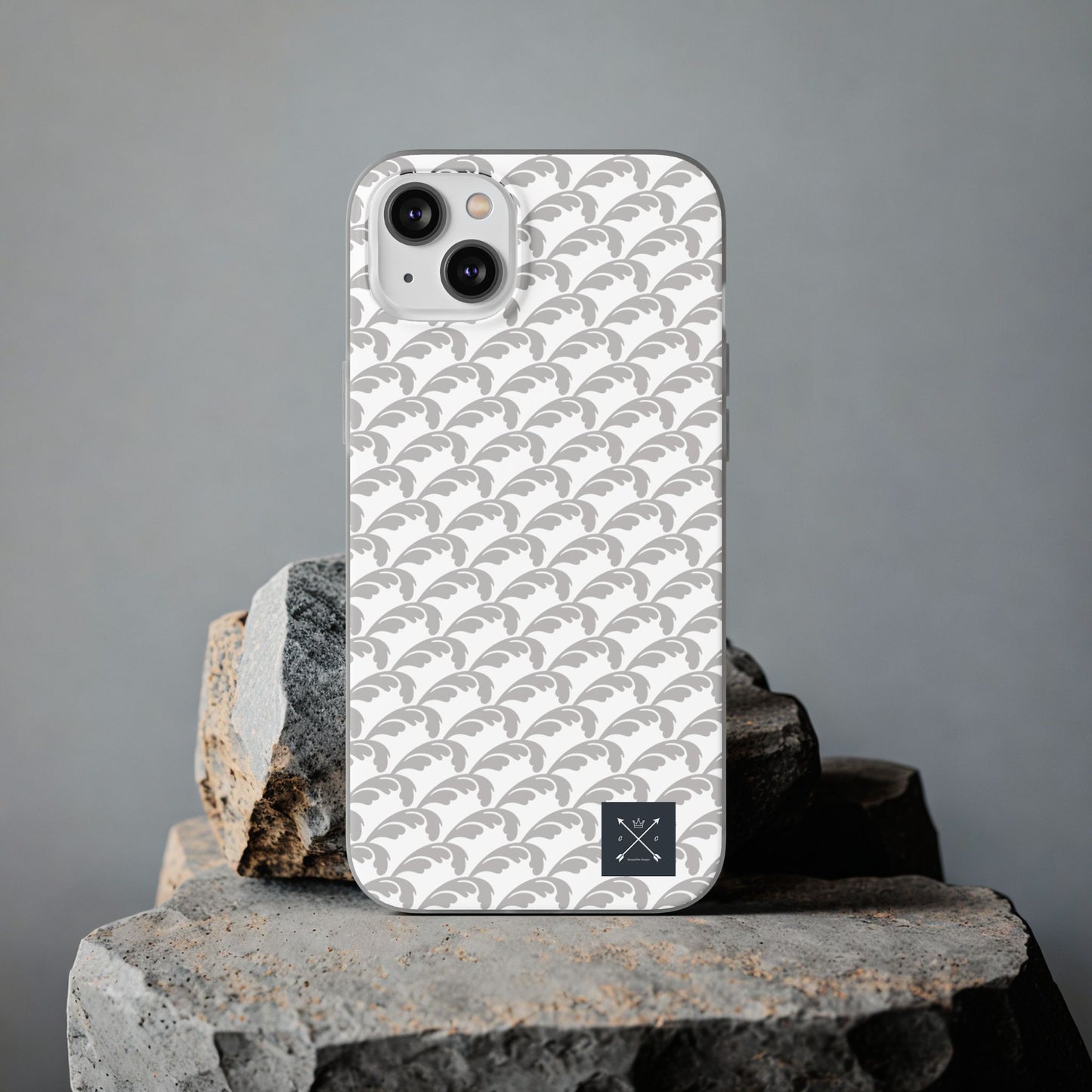 Beautiful Beloved Flourish (silver/white) - Flexi Phone Cases