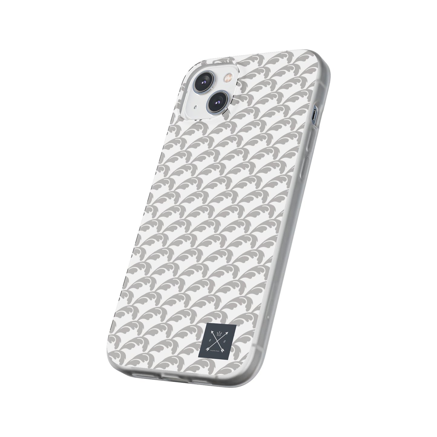 Beautiful Beloved Flourish (silver/white) - Flexi Phone Cases