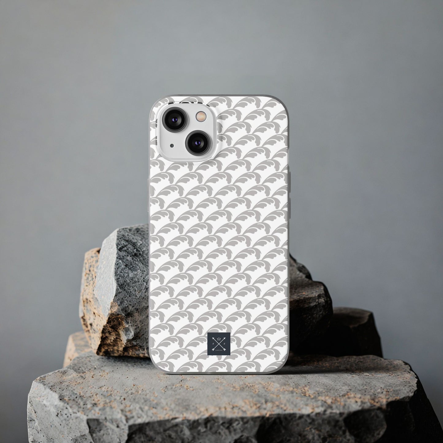 Beautiful Beloved Flourish (silver/white) - Flexi Phone Cases