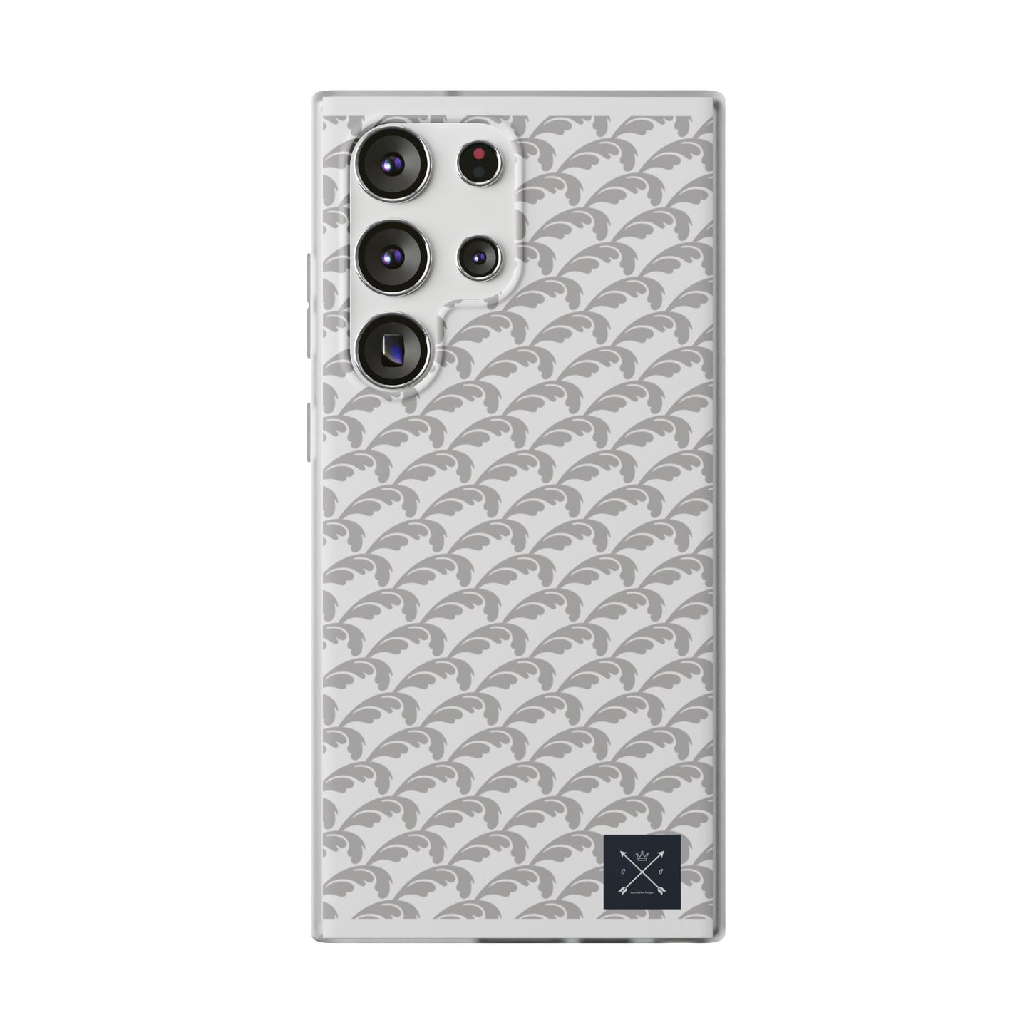 Beautiful Beloved Flourish (silver/white) - Flexi Phone Cases
