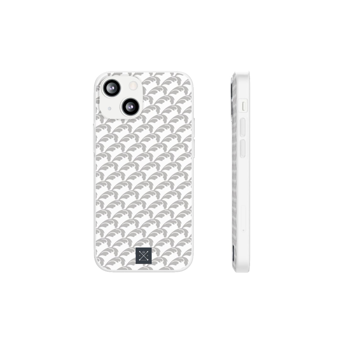 Beautiful Beloved Flourish (silver/white) - Flexi Phone Cases