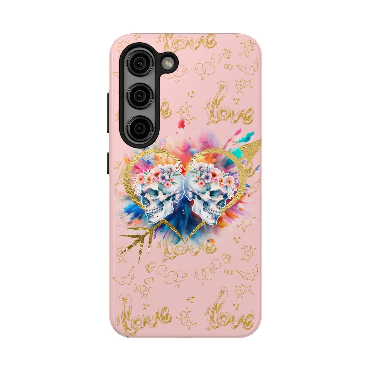 Love is Golden Watercolor (pink) - Tough Phone Cases