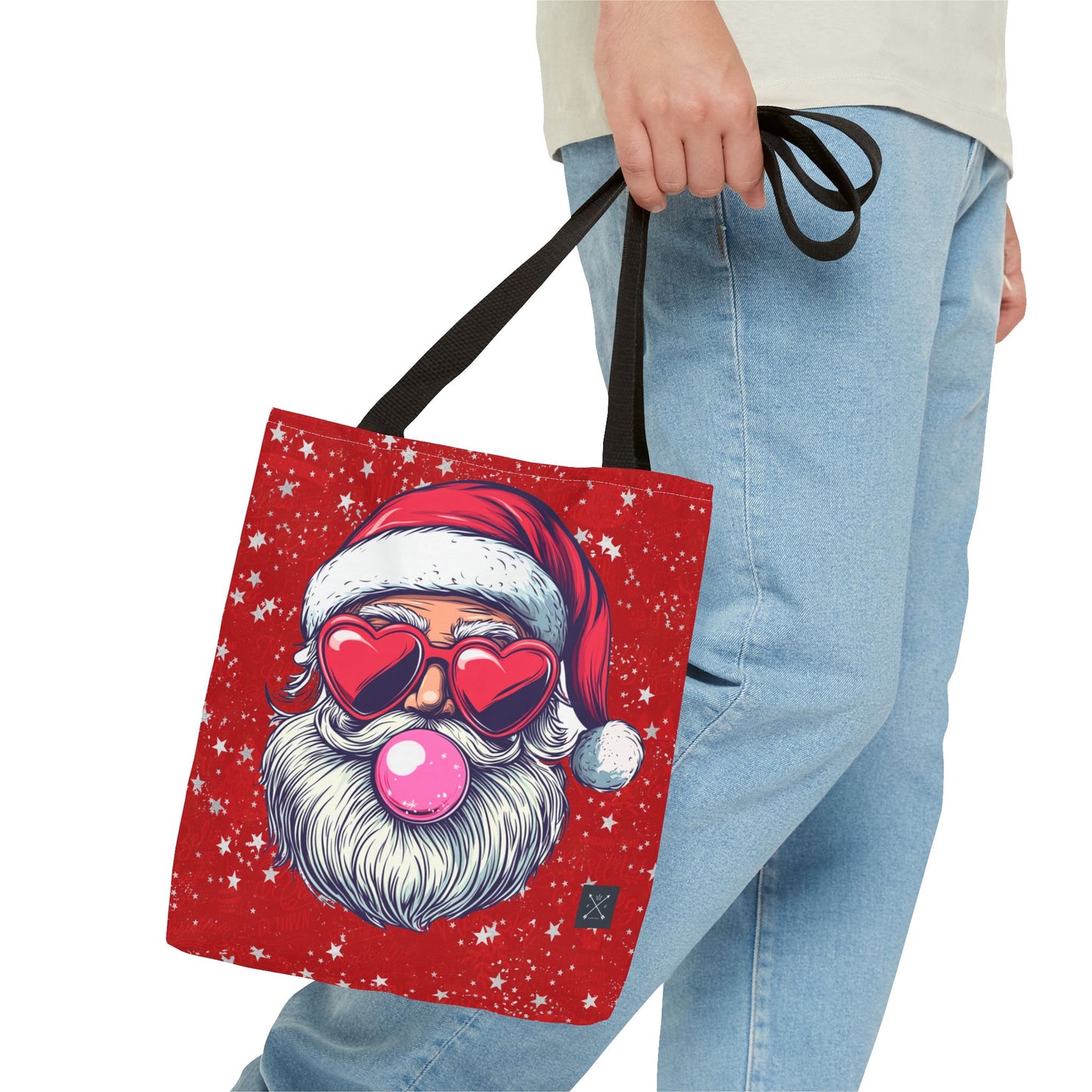 Retro Bubblegum Santa - Tote Bag (AOP)