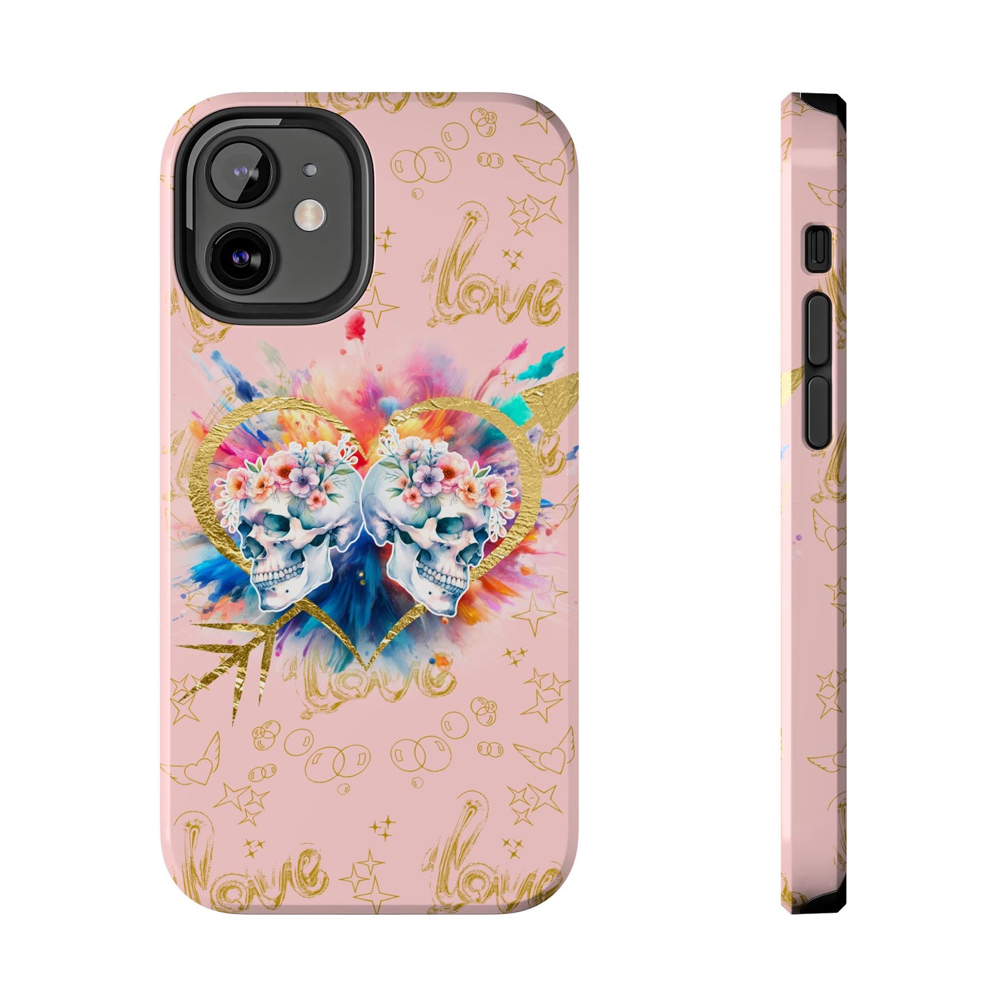 Love is Golden Watercolor (pink) - Tough Phone Cases