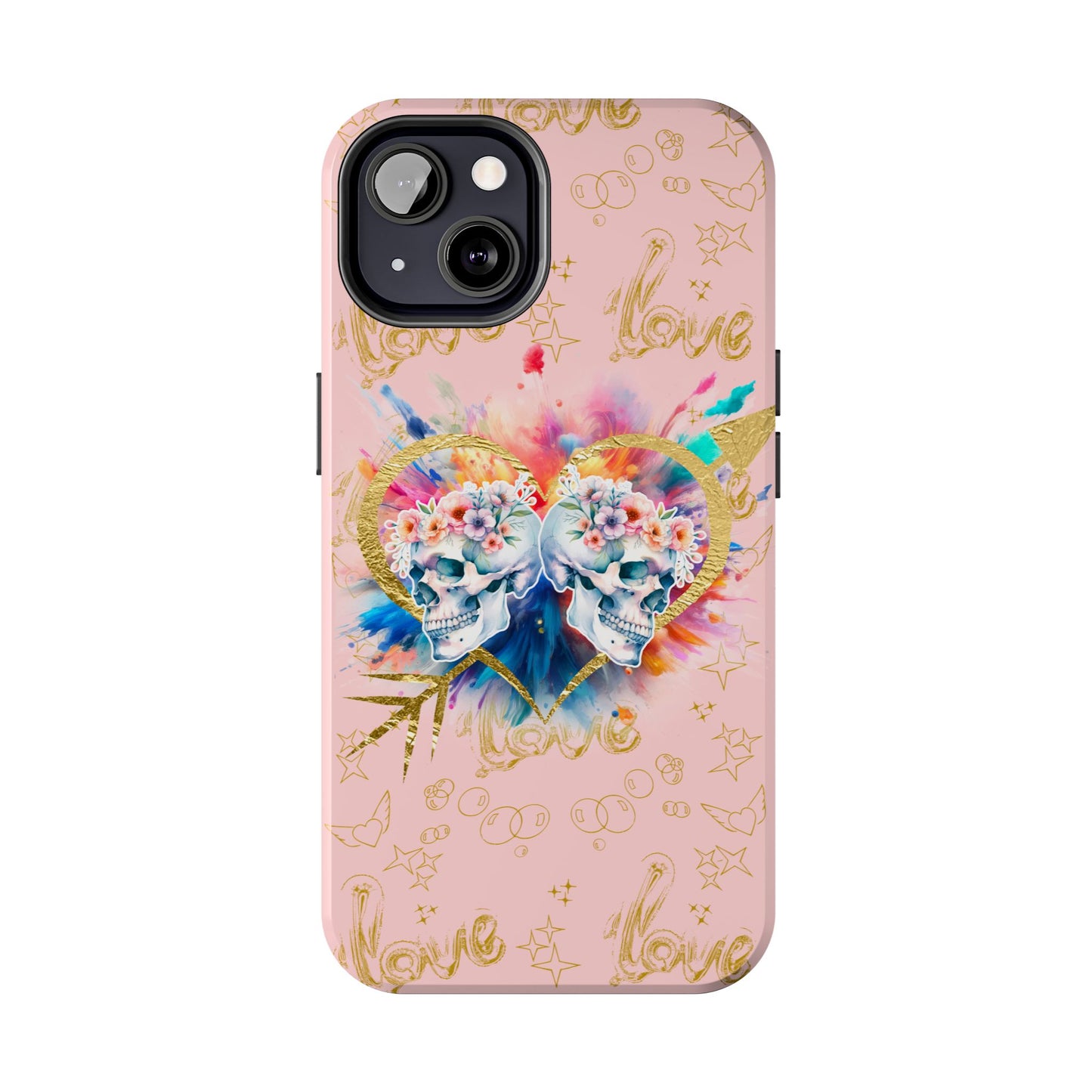 Love is Golden Watercolor (pink) - Tough Phone Cases