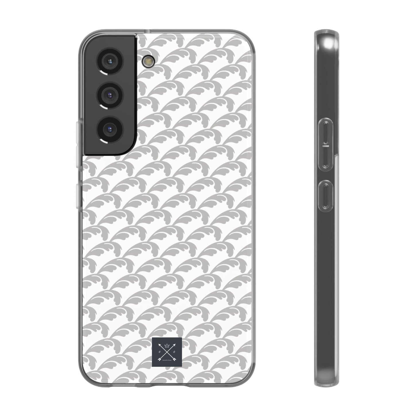 Beautiful Beloved Flourish (silver/white) - Flexi Phone Cases