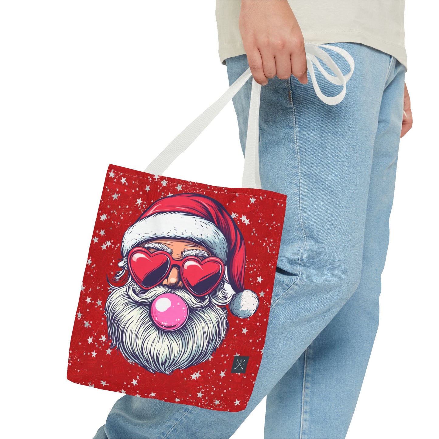 Retro Bubblegum Santa - Tote Bag (AOP)