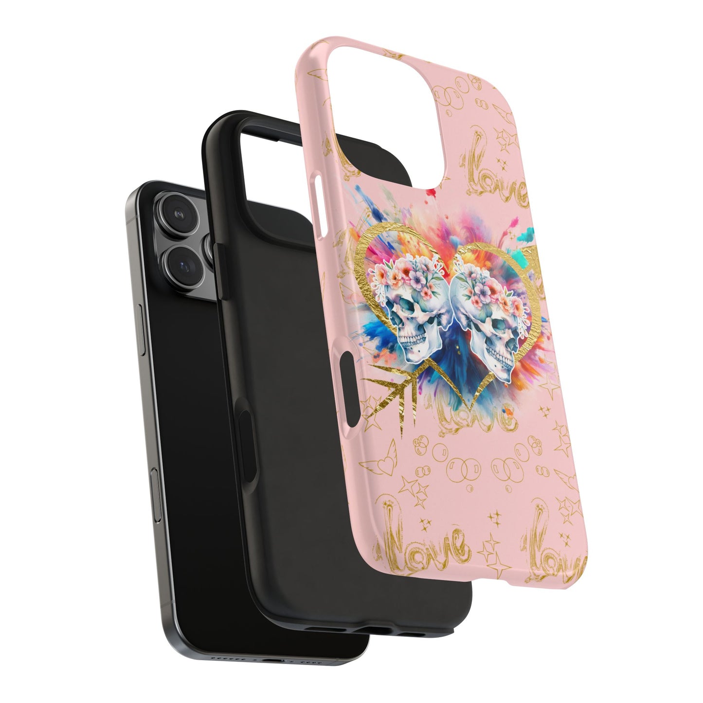 Love is Golden Watercolor (pink) - Tough Phone Cases
