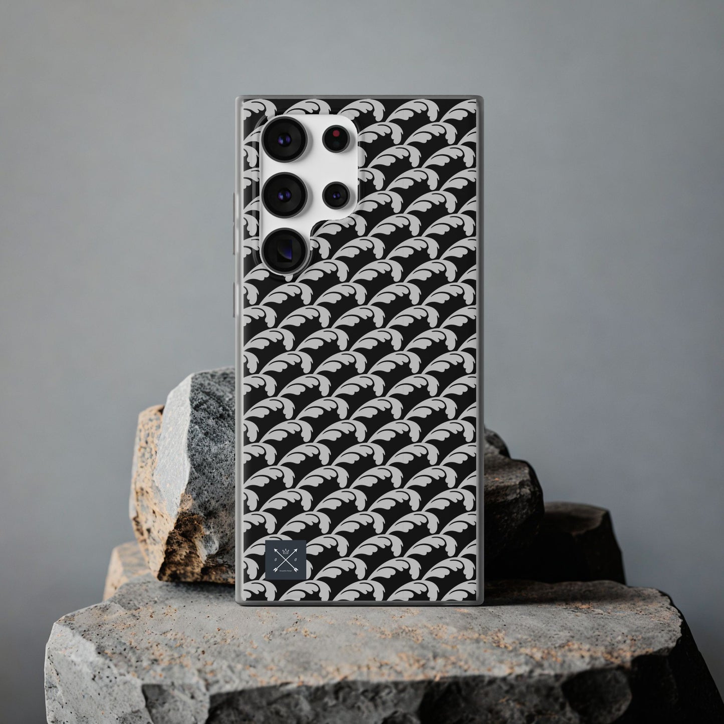Beautiful Beloved Flourish (silver/black) - Flexi Phone Cases