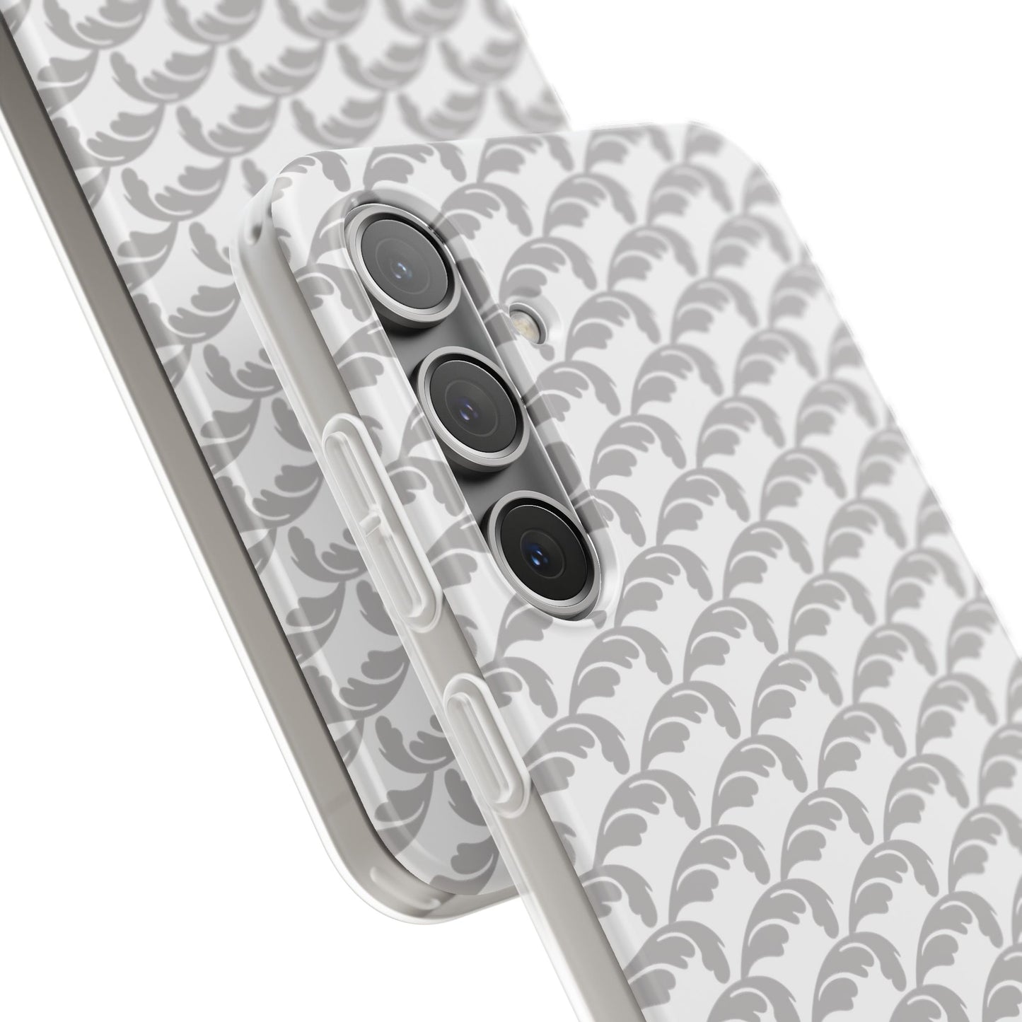 Beautiful Beloved Flourish (silver/white) - Flexi Phone Cases