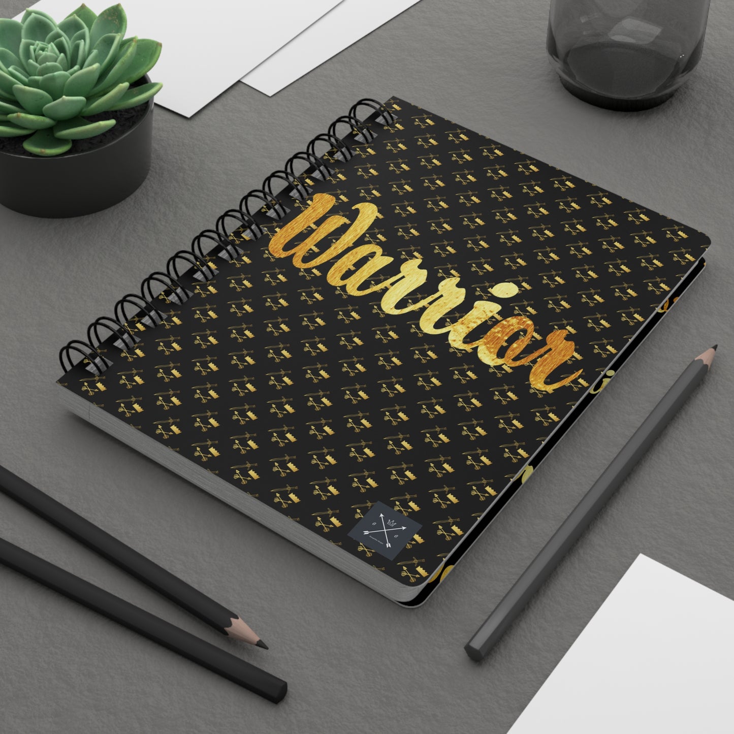 Gold and Bold Warrior - Spiral Notebook - Ruled Line