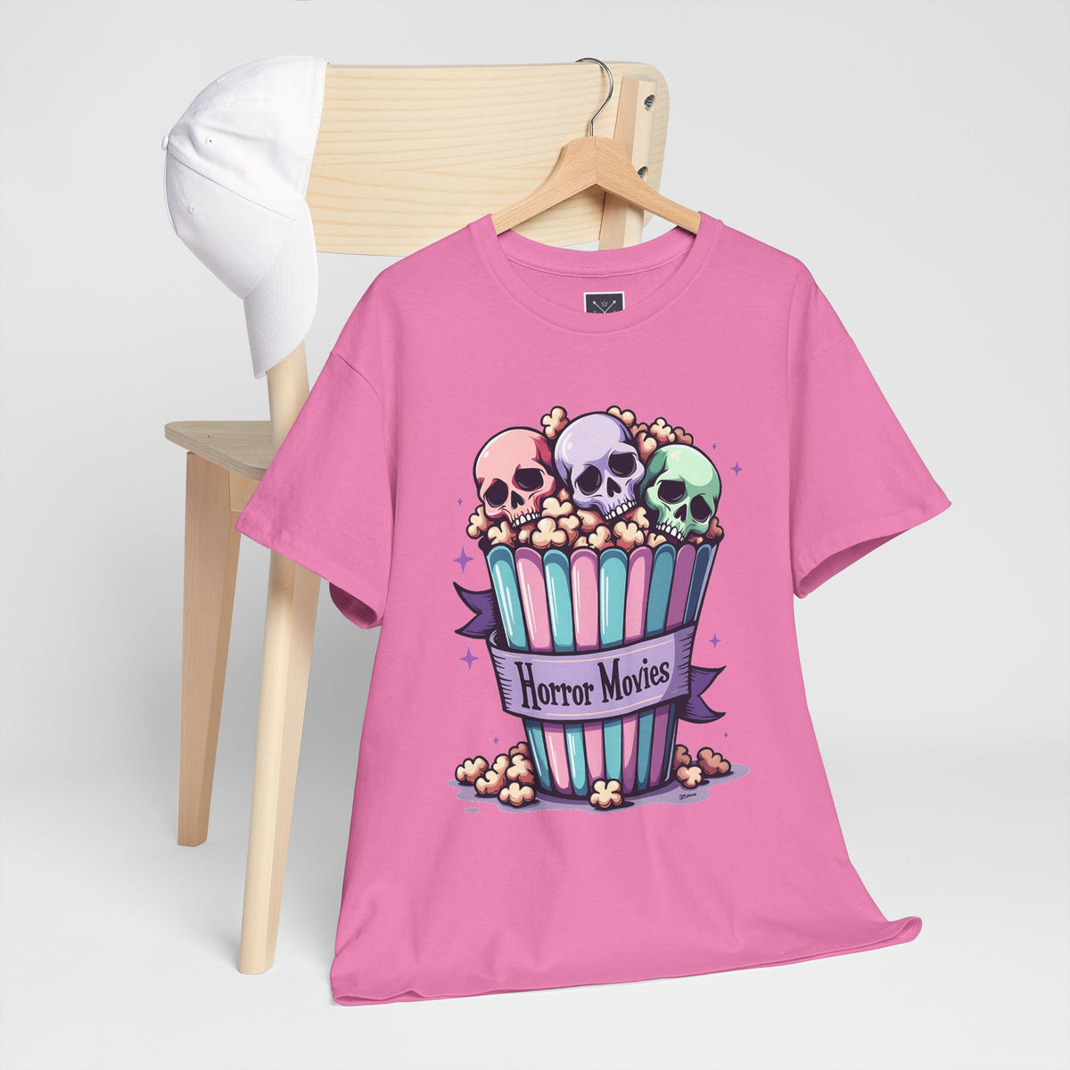 Horror Movies Popcorn Bucket - Unisex Cotton Tee