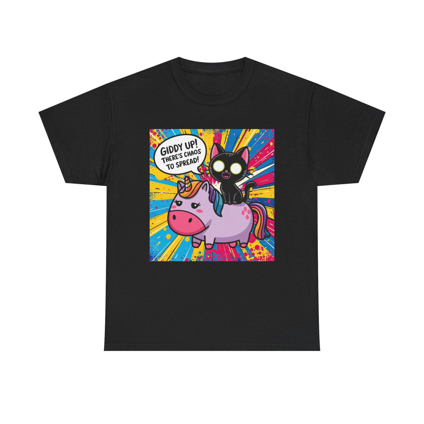 Giddy Up There’s Chaos To Spread - Unisex Heavy Cotton Tee